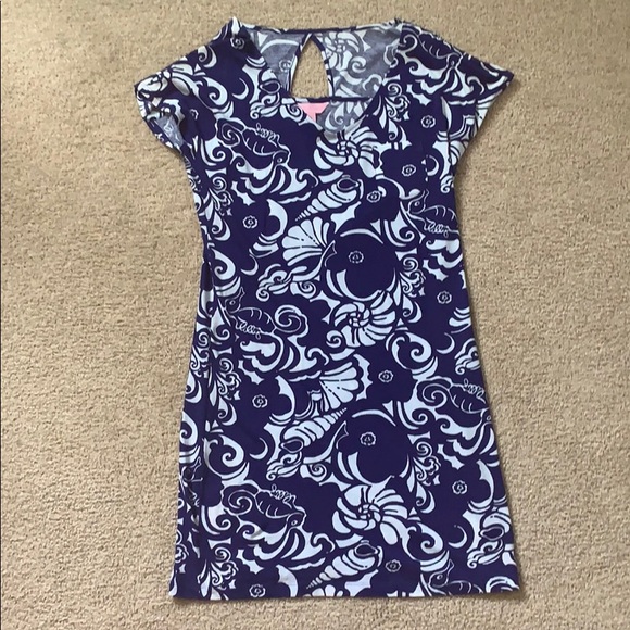 Lilly Pulitzer Daniella dress blue tide pools - Picture 2 of 4
